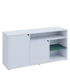 KU2-15DN3 L skříňka nízká 2-dveřová, nika, 740x1522x400, provedení levé, korpus a dvířka bílá sněžná